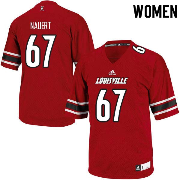 Women Louisville Cardinals #67 Thomas Nauert College Football Jerseys Sale-Red